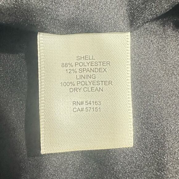 Eliza J Ruffle Front Gown Women's 4 Black Sleeveless Maxi Slit Bateau Neck NWOT - Picture 8 of 11